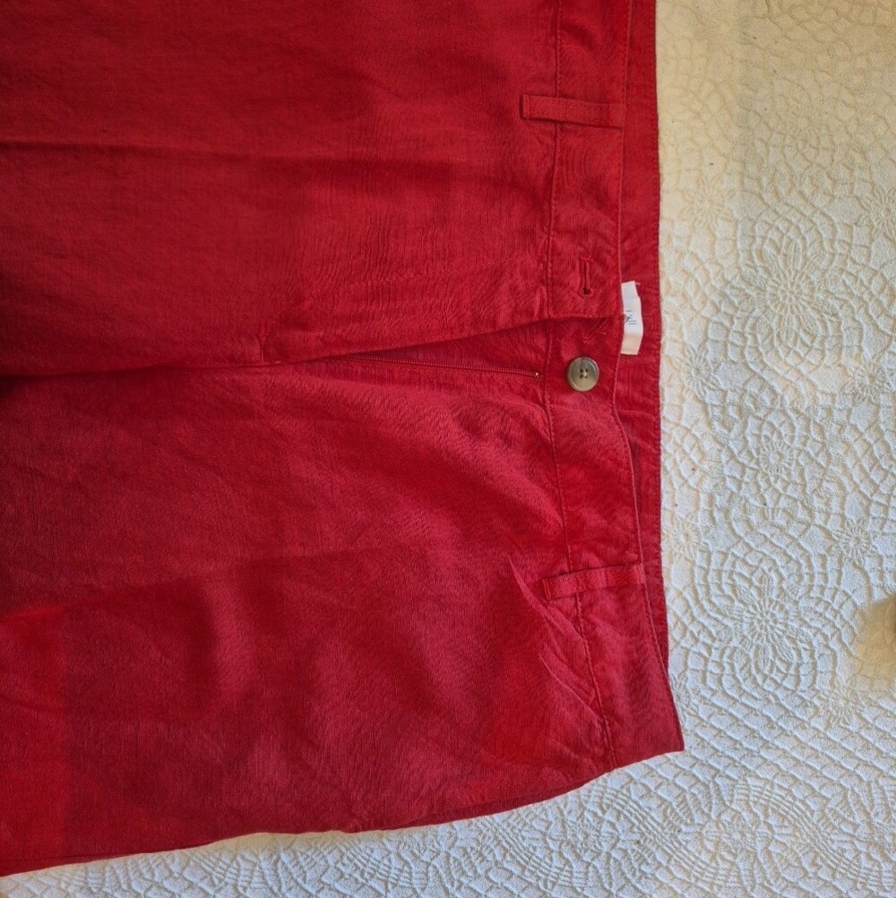 Burnt Orange Women’s Wide-Leg Pants, Linen, J Jill, Size 12 - Picture 5 of 7
